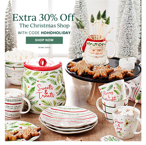 Extra 30% Off  The Christmas Shop  WITH CODE HOHOHOLIDAY  [SHOP NOW] Details below.