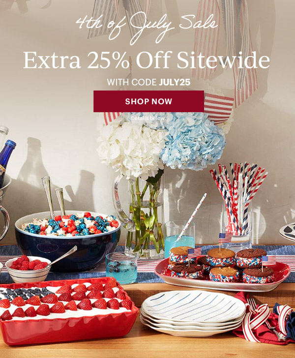 4th of July Sale  Extra 25% Off Sitewide  WITH CODE JULY25  [SHOP NOW] Details below.