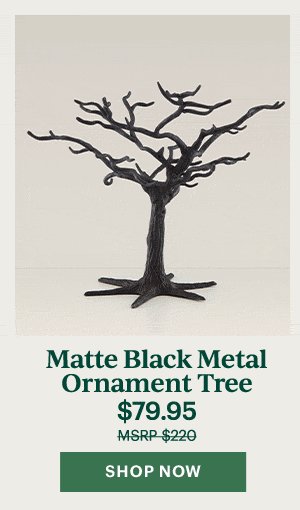 Matte Black Metal Ornament Tree  $79.95  [SHOP NOW]