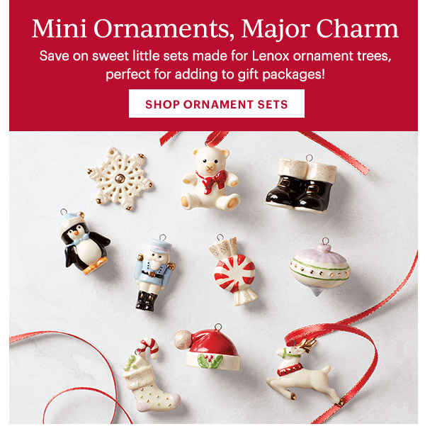 Mini Ornaments, Major Charm  Save on sweet little sets made for Lenox ornament trees, perfect for adding to gift packages!  [SHOP ORNAMENT SETS]