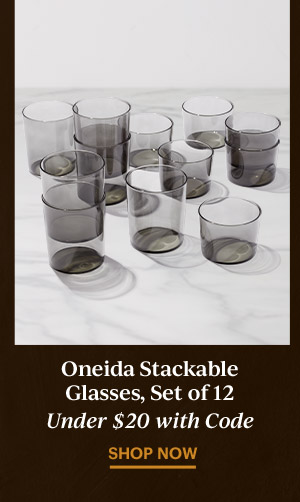 Oneida Stackable Glasses, Set of 12  Under $20 with Code  SHOP NOW