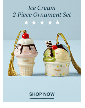 Ice Cream 2-Piece Ornament Set  SHOP NOW