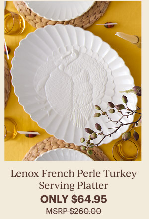 Lenox French Perle Turkey Serving Platter  ONLY $64.95