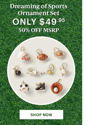 Dreaming of Sports Ornament Set ONLY $49.95 50% OFF MSRP SHOP NOW