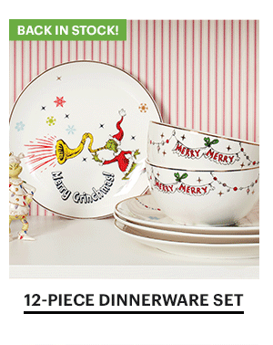 BACK IN STOCK!  12-PIECE DINNERWARE SET