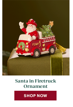 Santa in Firetruck Ornament  [SHOP NOW]