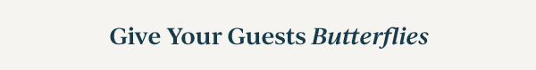Give Your Guests Butterflies