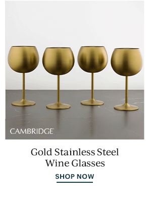 Gold Stainless Steel Wine Glasses  SHOP NOW