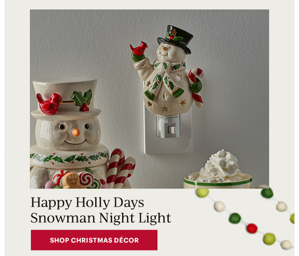Happy Holly Days Snowman Night Light  [SHOP CHRISTMAS DECOR]