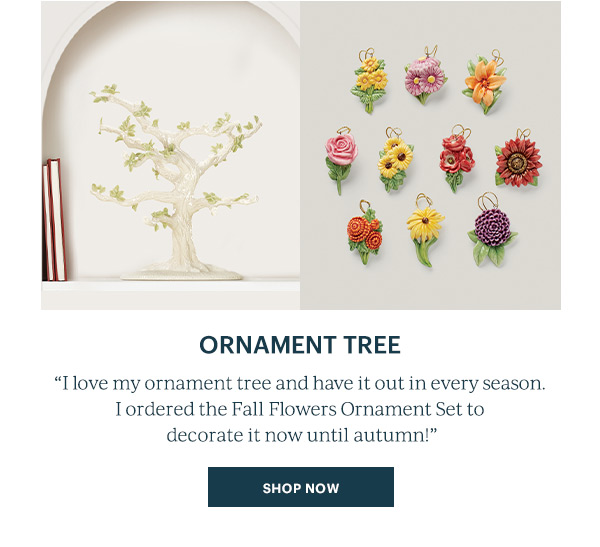 Ornament Tree "I love my ornament tree and have it out every season. I ordered the Fall Flowers Ornament Set to decorate it now until autumn!" SHOP NOW