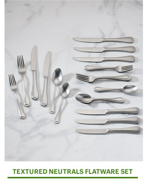 TEXTURED NEUTRALS FLATWARE SET