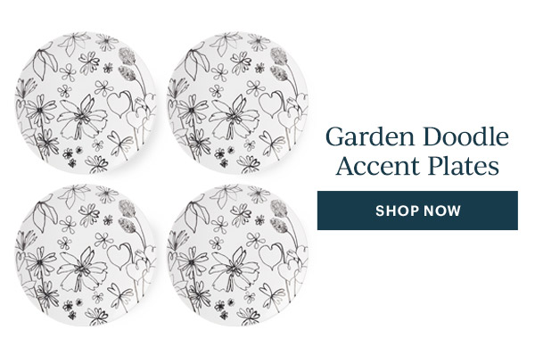 Garden Doodle Accent Plates  [SHOP NOW]