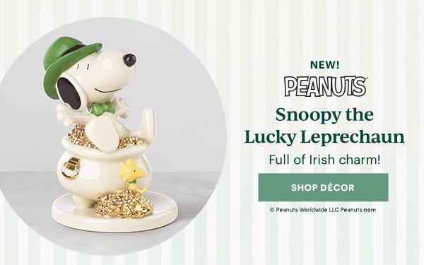 NEW!  PEANUTS  Snoopy the Lucky Leprechaun  Full of Irish charm!  [SHOP DECOR]