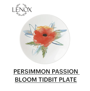 PERSIMMON PASSION BLOOM TIDBIT PLATE