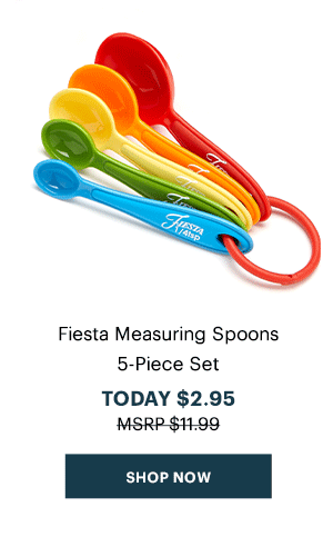 Fiesta Measuring Spoons 5-Piece Set. Today $2.95. SHOP NOW