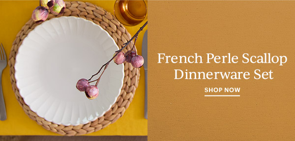 French Perle Scallop Dinnerware Set  SHOP NOW