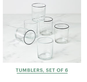 TUMBLERS, SET OF 6