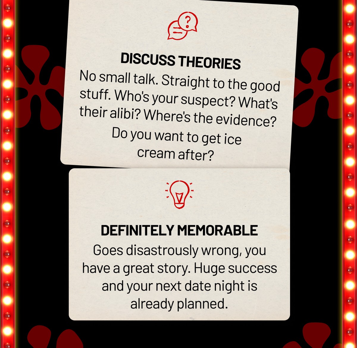 Discuss theories | Definitely memorable
