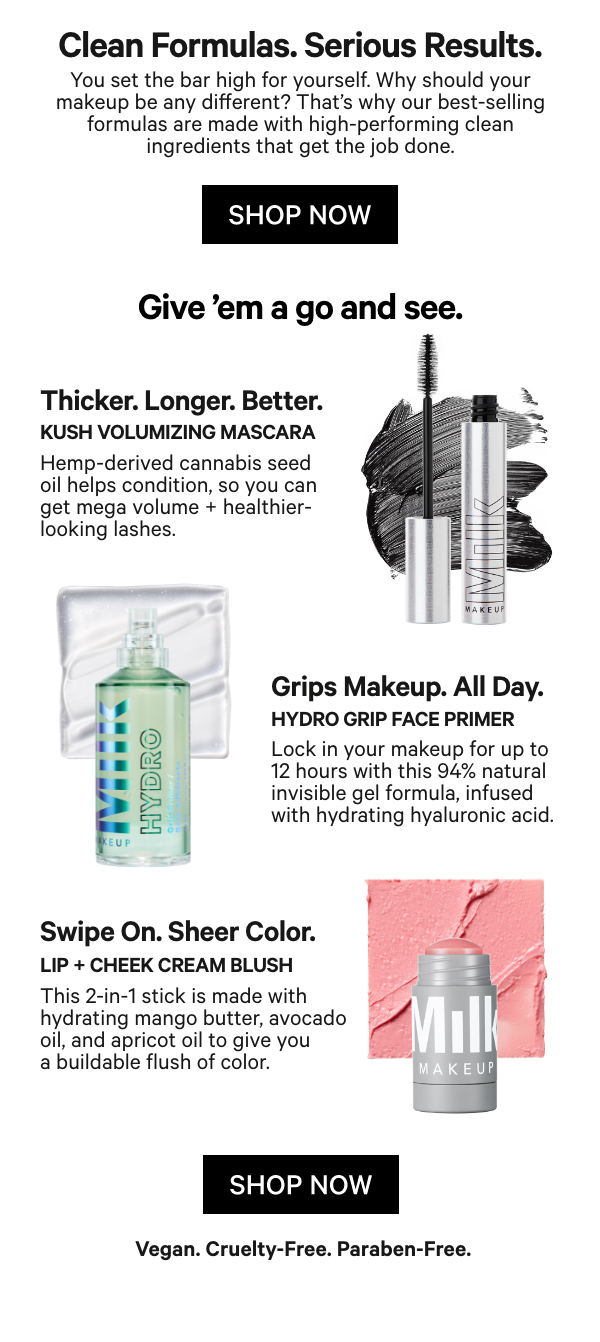 Get 3 FREE Samples with any $65+ order at Milk Makeup.