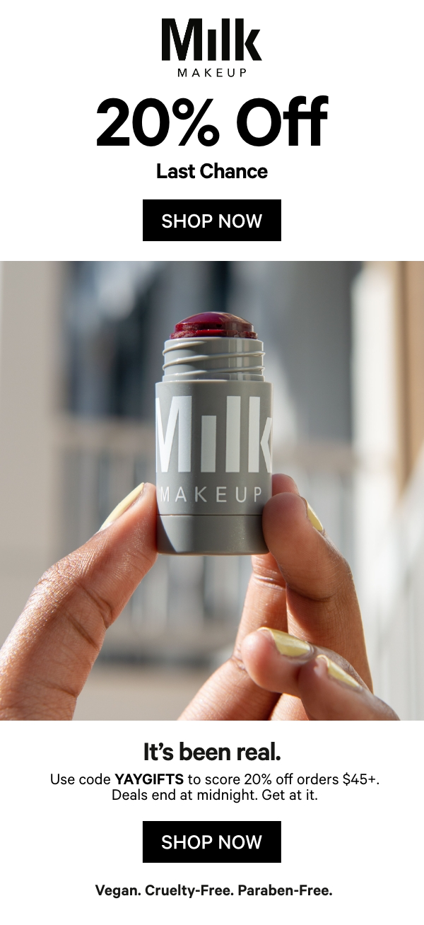 Shop 20% Off at Milk Makeup