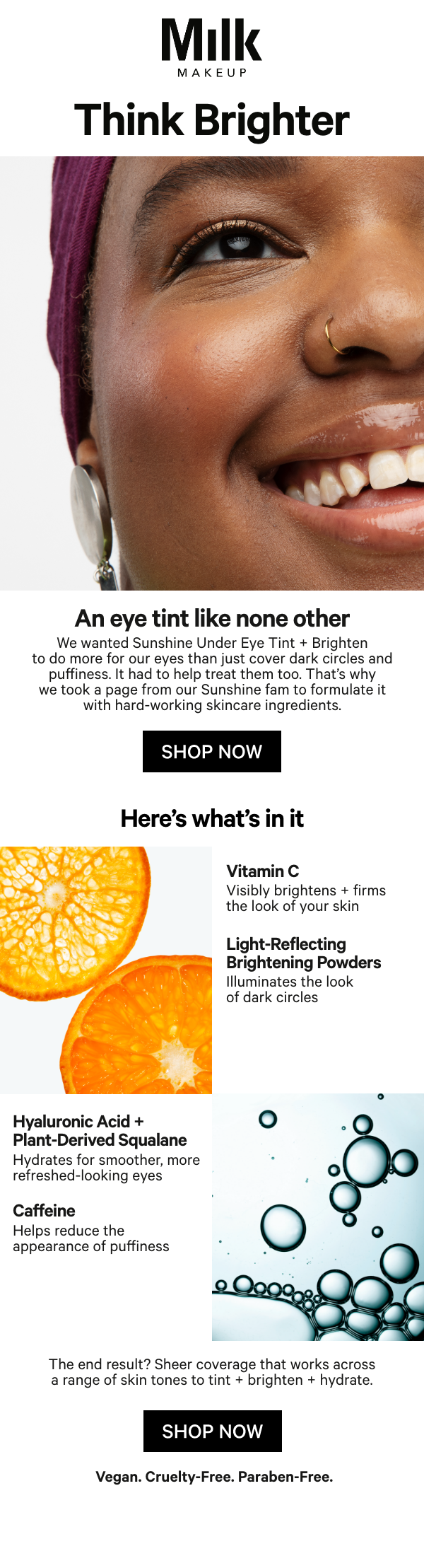 NEW Sunshine Under Eye Tint + Brighten at Milk Makeup