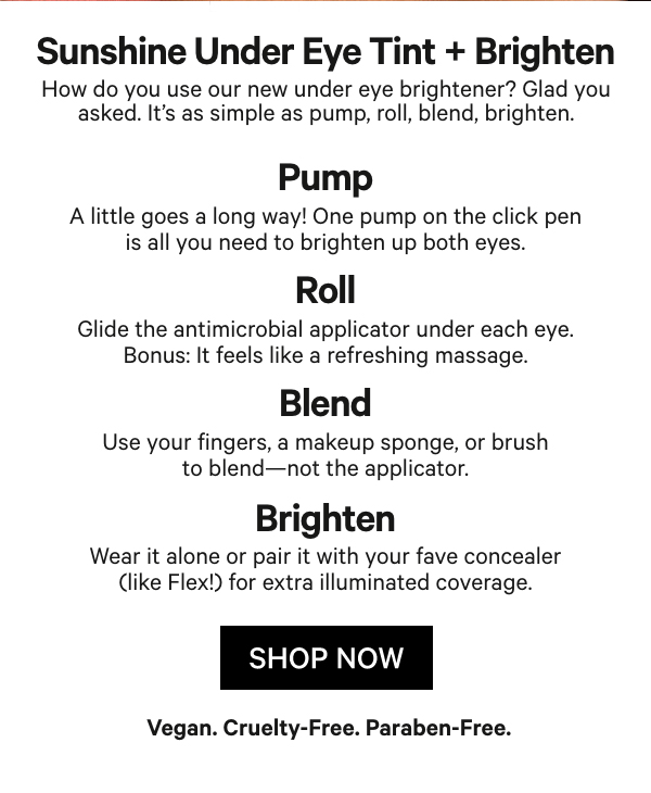 NEW Sunshine Under Eye Tint + Brighten at Milk Makeup