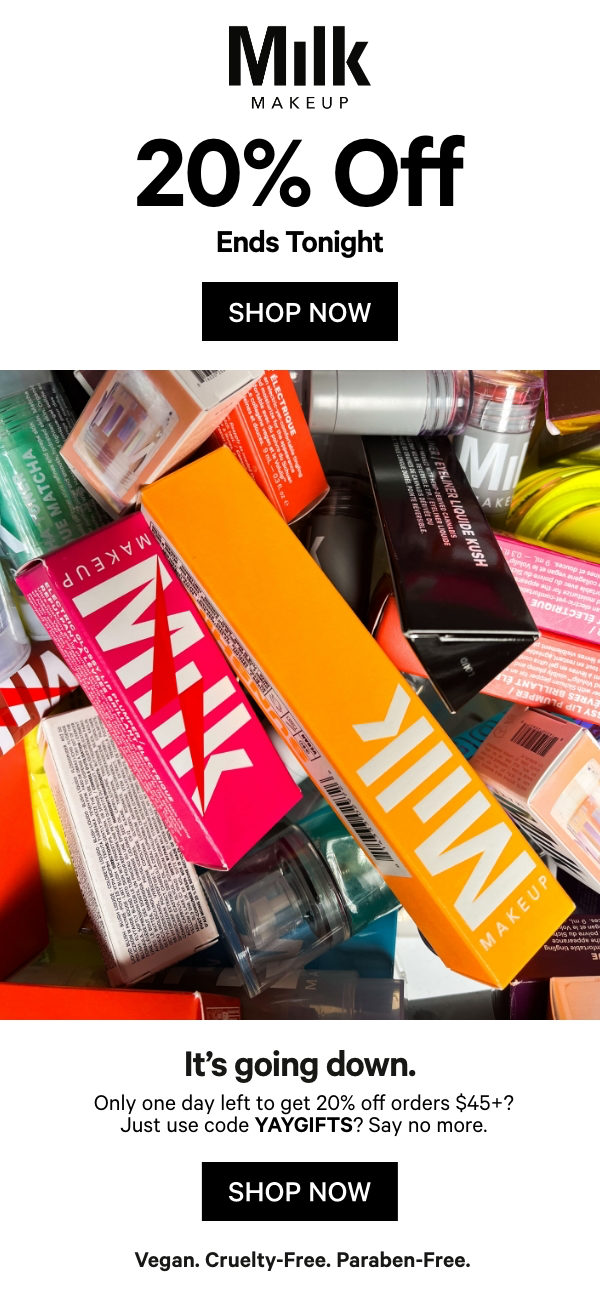 Shop 20% Off at Milk Makeup