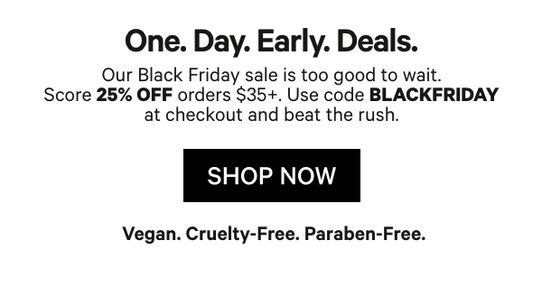 Shop Black Friday 25% Off at Milk Makeup