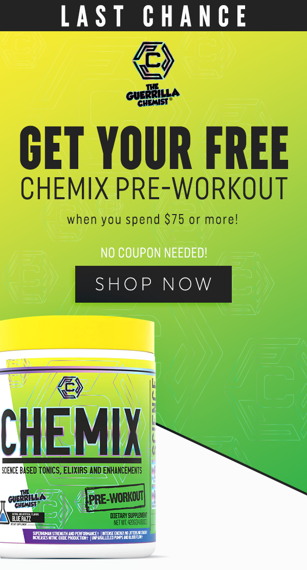 Final Chance To Snag Your FREE Chemix V3 PreWorkout... Chemix Lifestyle