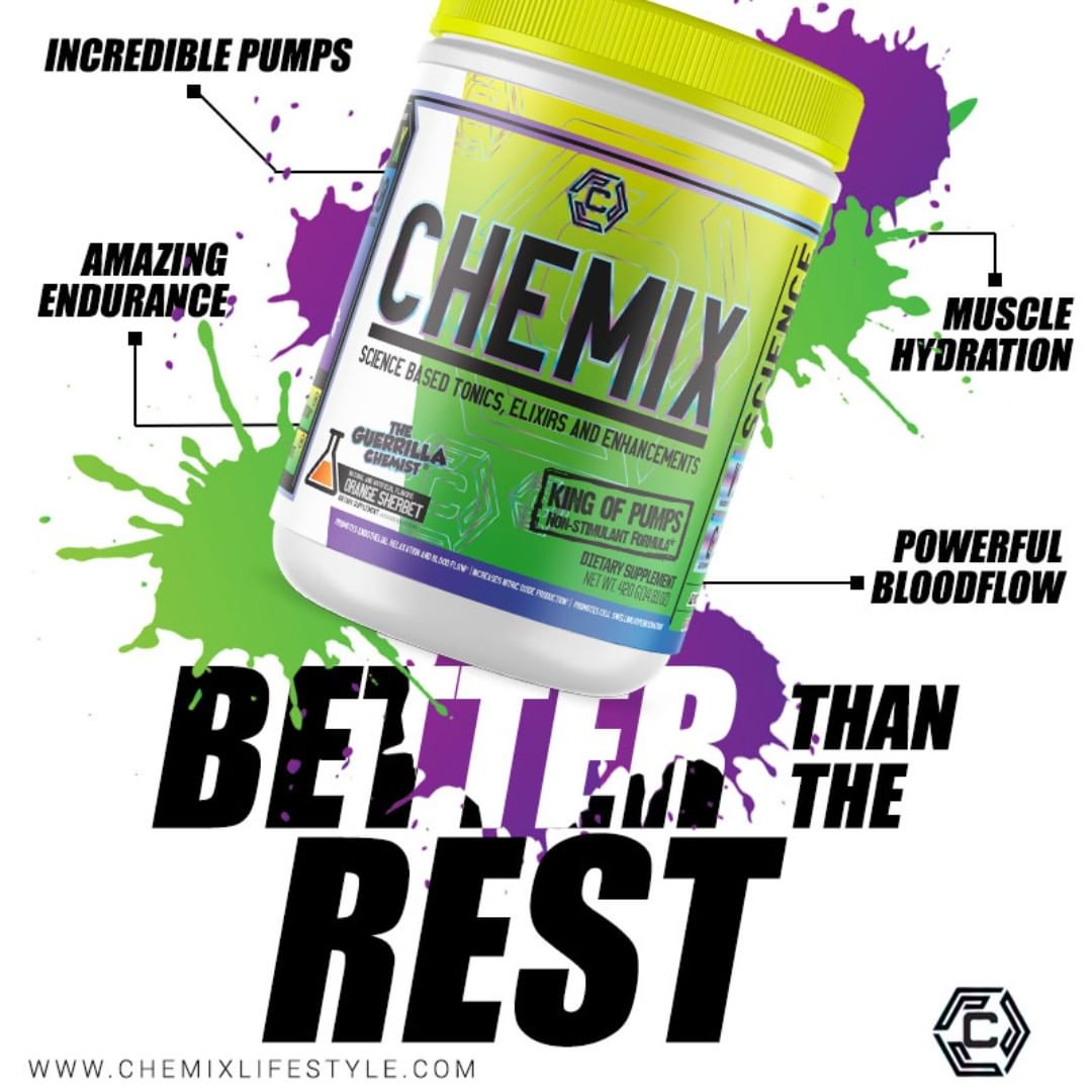Try Our NonStim PreWorkout King Of Pumps.... Chemix Lifestyle
