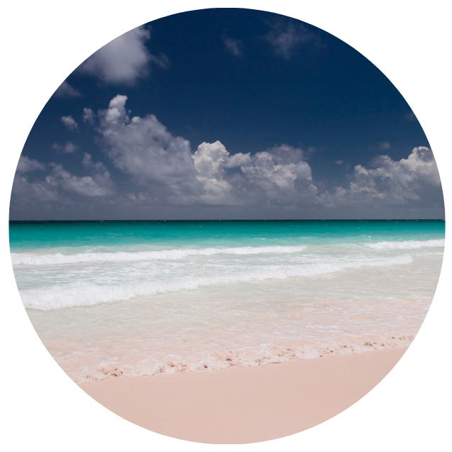 Harbour Island has baby pink sand.