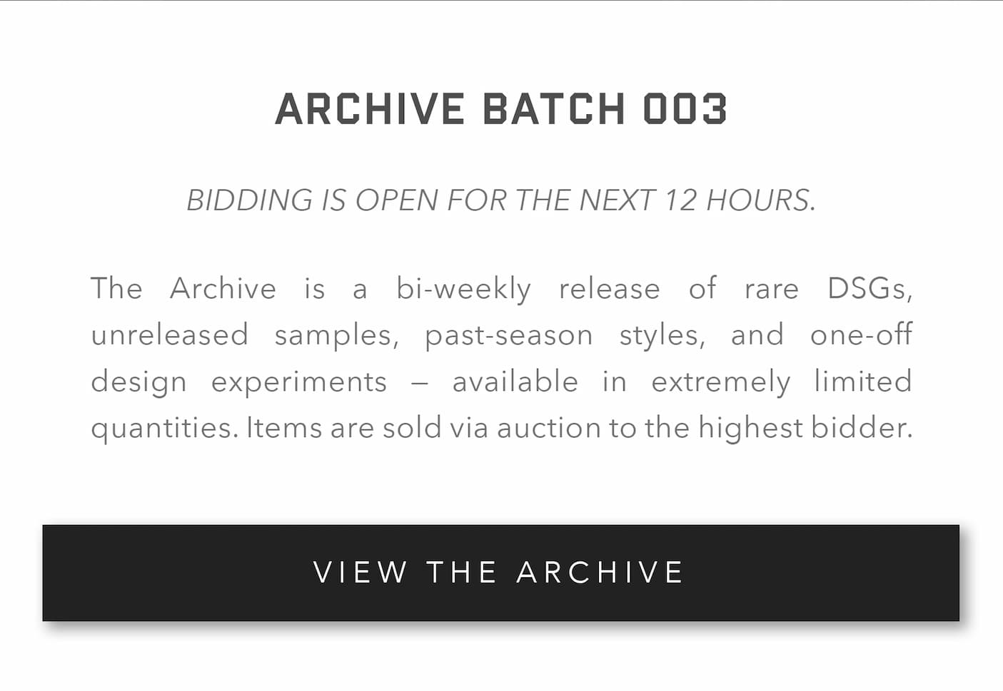 The Archive Is Open