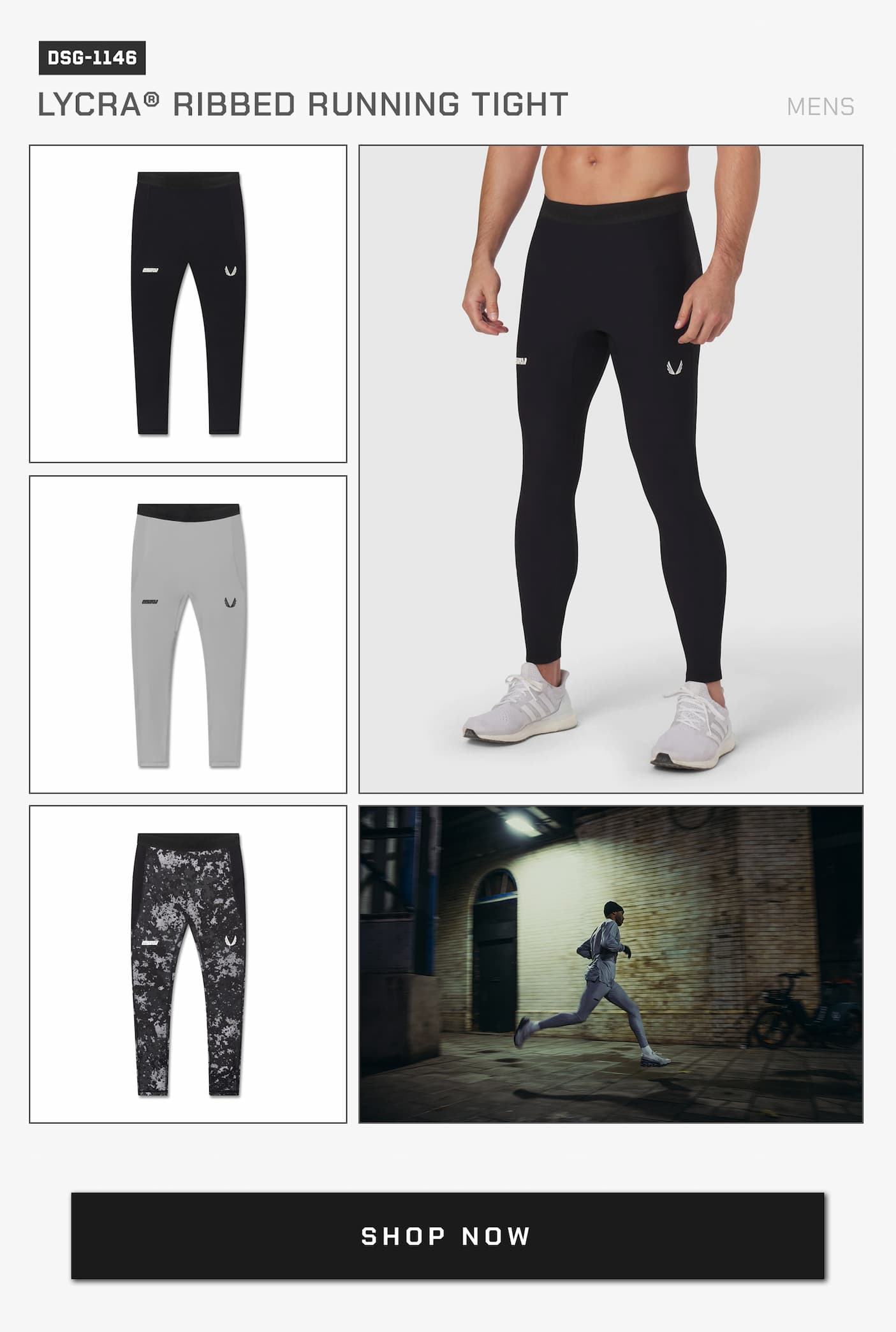 The LYCRA® Ribbed Running Tight - Men's