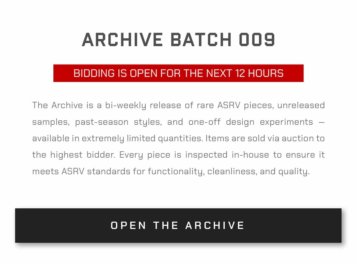 The Archive Is Open