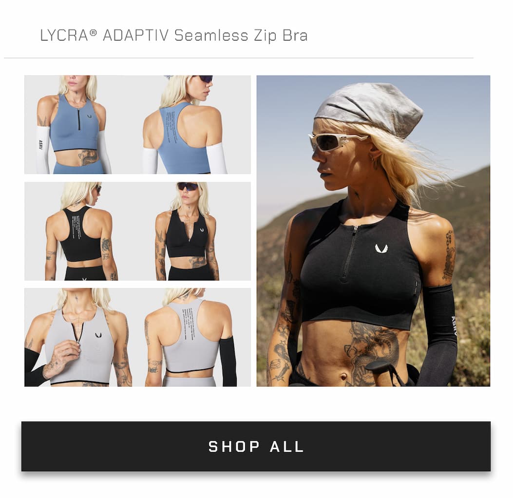 LYCRA® ADAPTIV Seamless Zip Bra