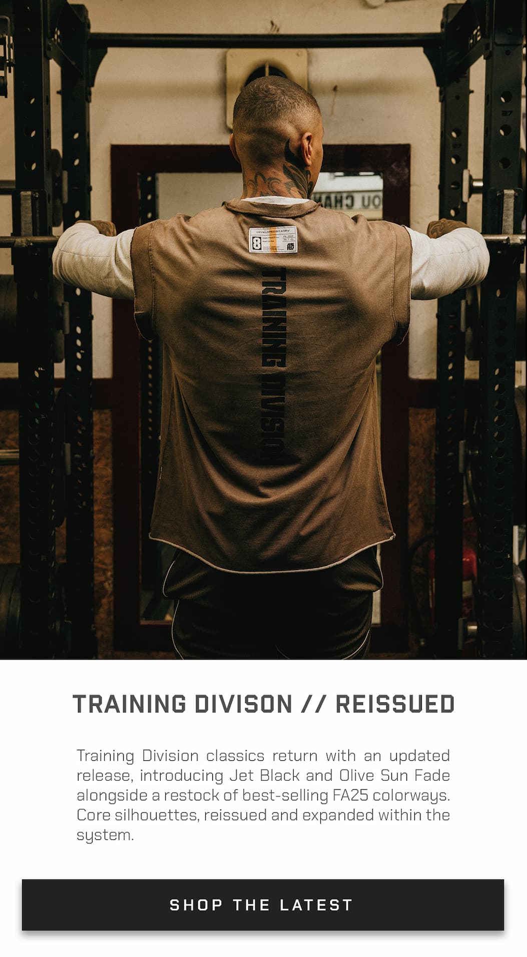 Training Division classics return with an updated release, introducing Jet Black and Olive Sun Fade alongside a restock of best-selling FA25 colorways. Core silhouettes, reissued and expanded within the system.