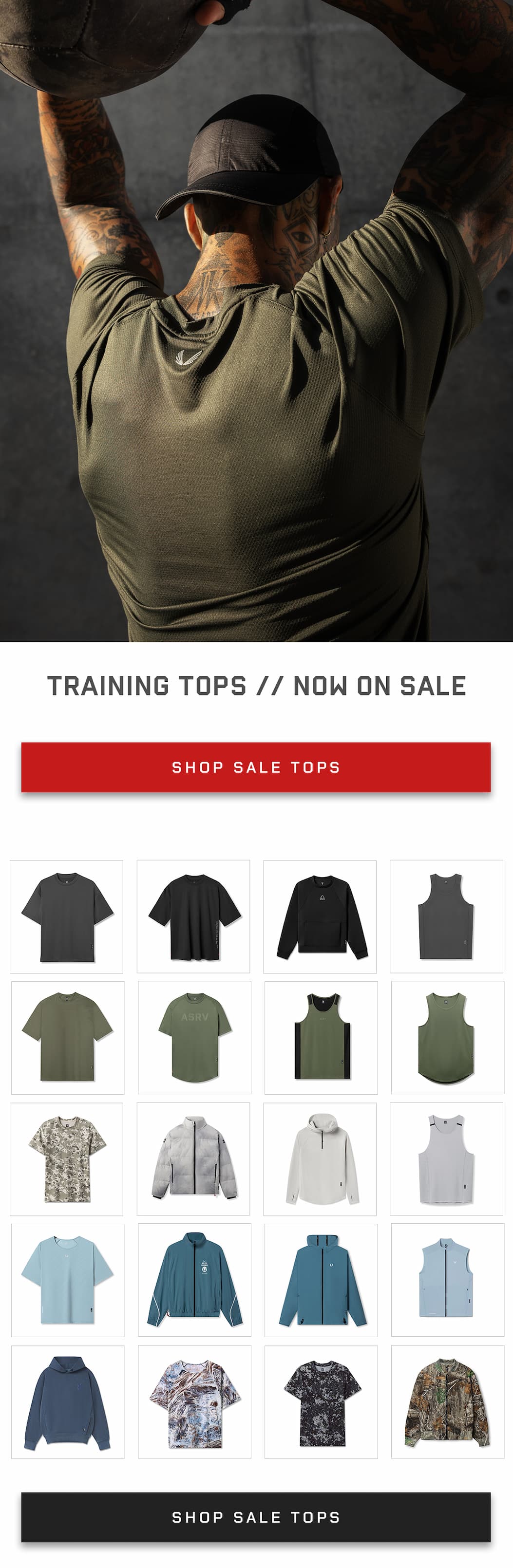 TRAINING TOPS // NOW ON SALE