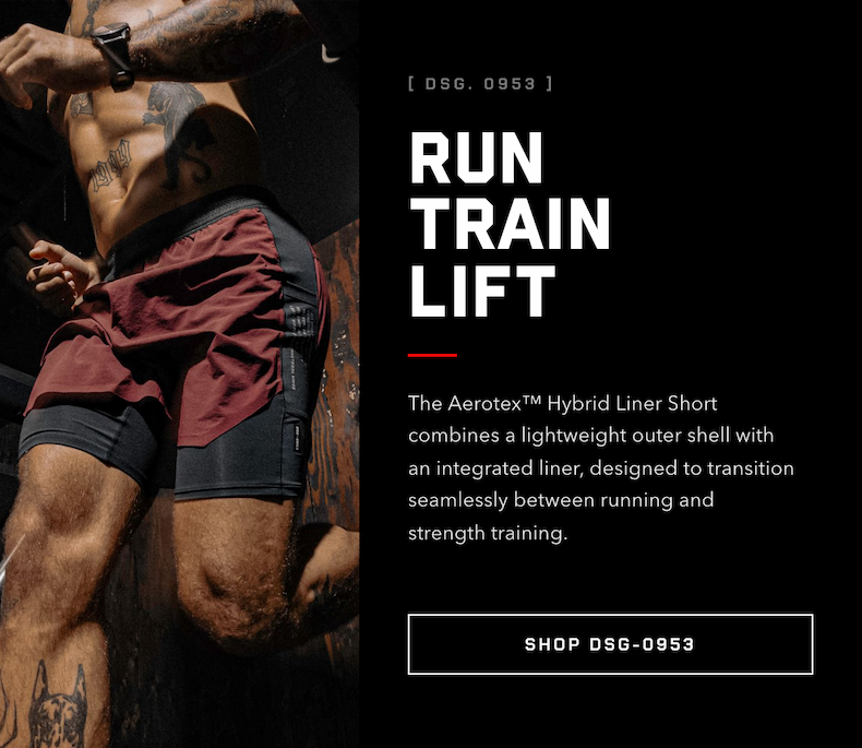 The Aerotex™ Hybrid Liner Short combines a lightweight outer shell with an integrated liner, designed to transition seamlessly between running and strength training.