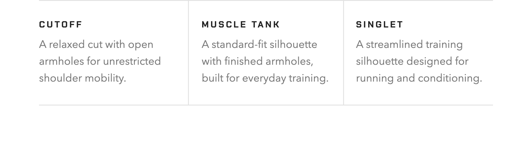 Shop Training Tanks