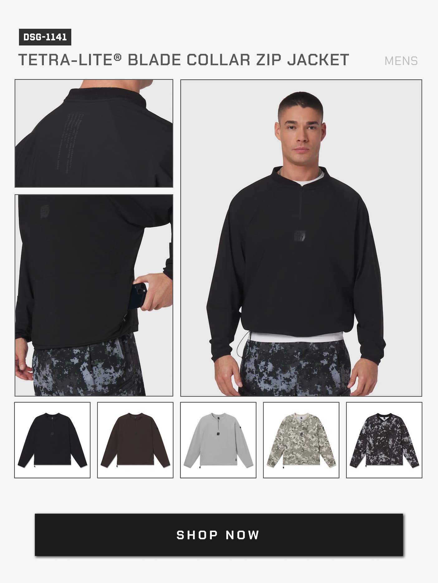 Tetra-Lite® Blade Collar Zip Jacket - Product Detail