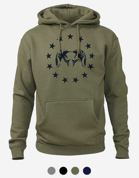 Distressed Patriot Ram Hoodie