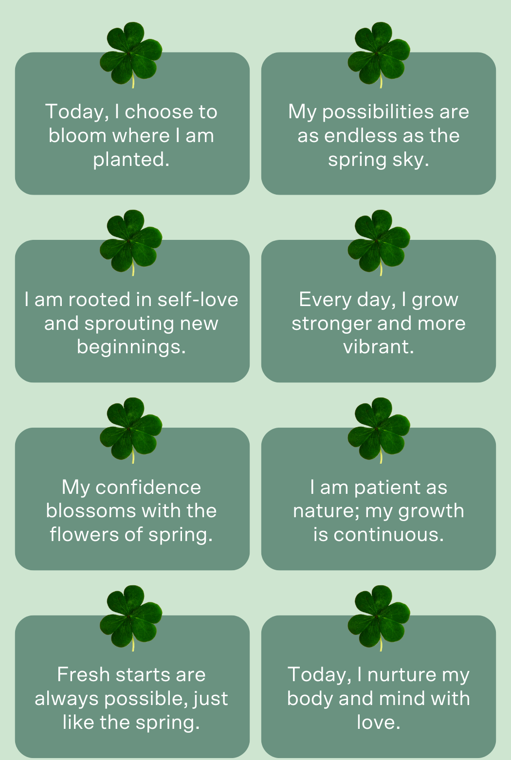 Adegen March Affirmations