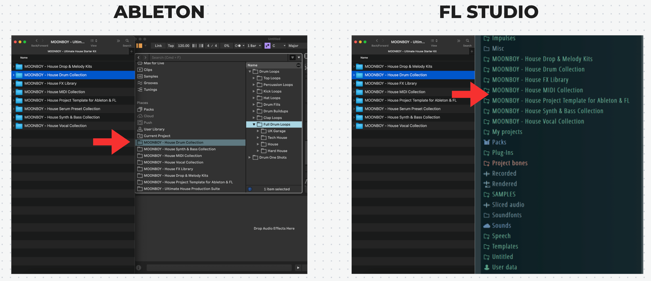 House Starter Kit installed in DAW — visual guide