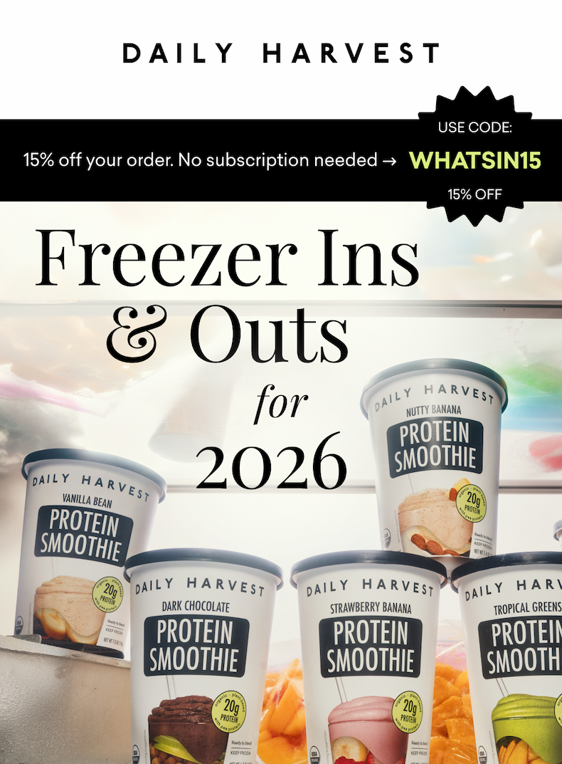 15% off your order. No subscription needed. Freezer Ins & Outs for 2026