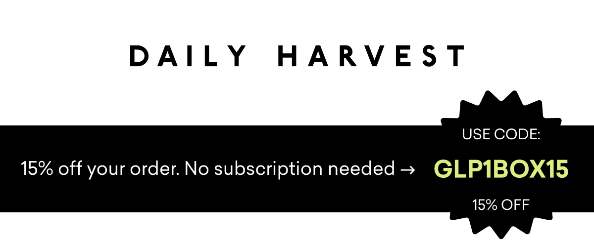 15% off your order. No subscription needed.