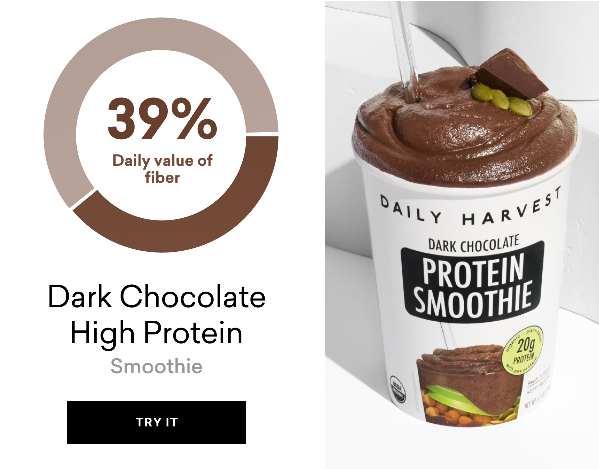 Dark Chocolate High Protein smoothie: 39% Fiber Dark Chocolate High Protein smoothie: 39% Fiber