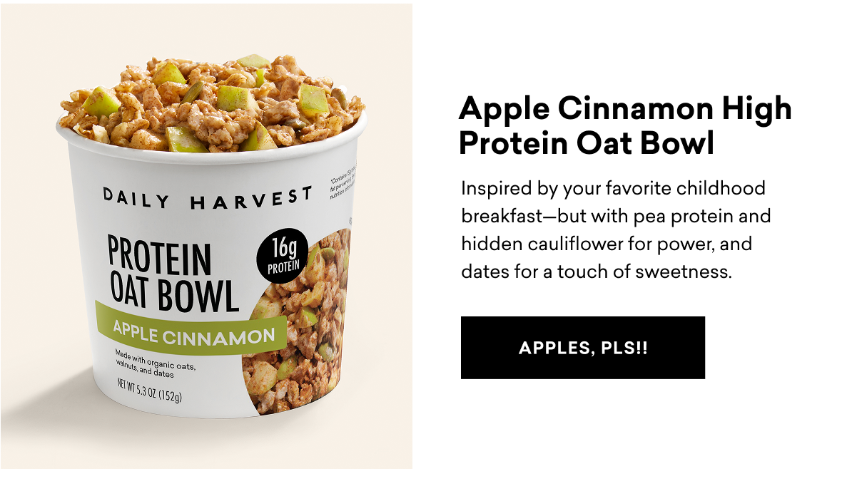 Apple Cinnamon High Protein Oat Bowl
