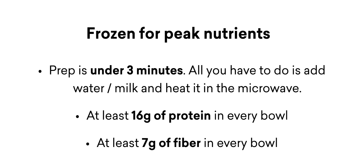 Frozen for peak nutrients