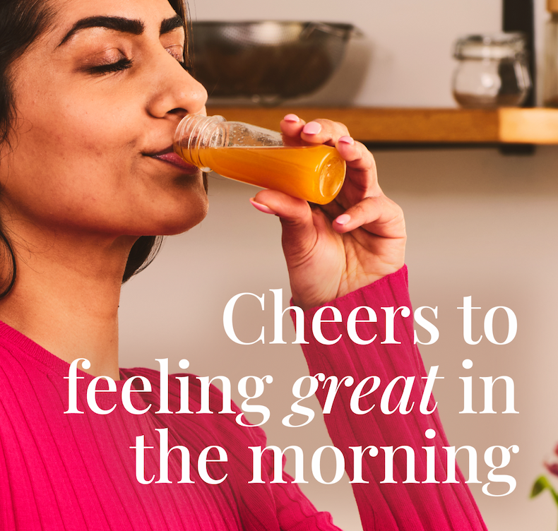 Cheers to feeling great in the morning