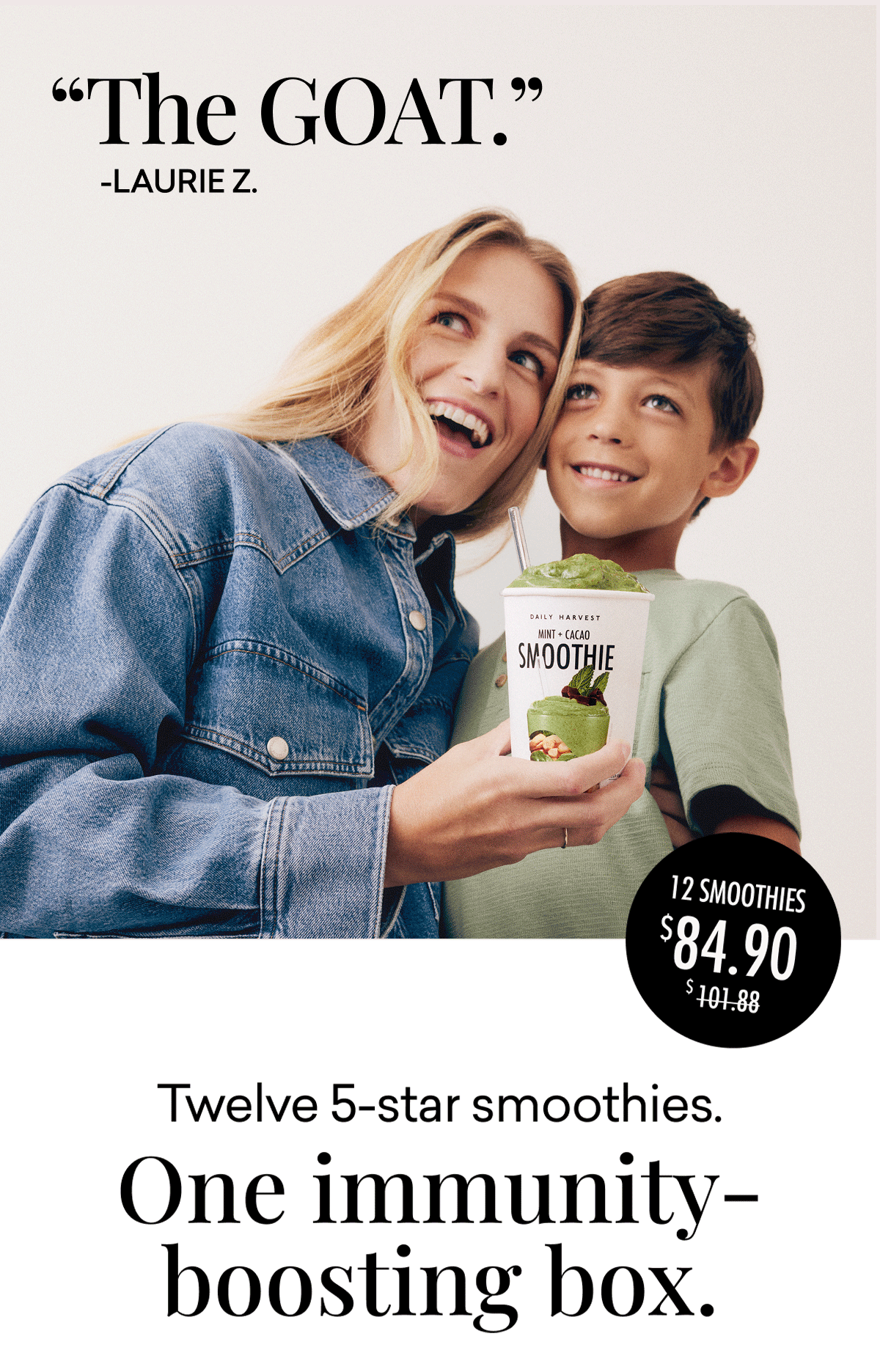 Twelve 5-star smoothies. One immunity-boosting box.